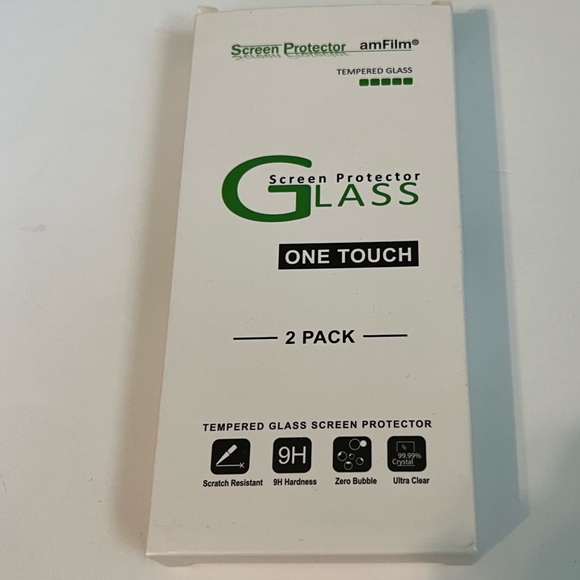 NIB amfilm One Touch iPhone 12 & 12 Pro 2-pack Screen Protector - Picture 1 of 2